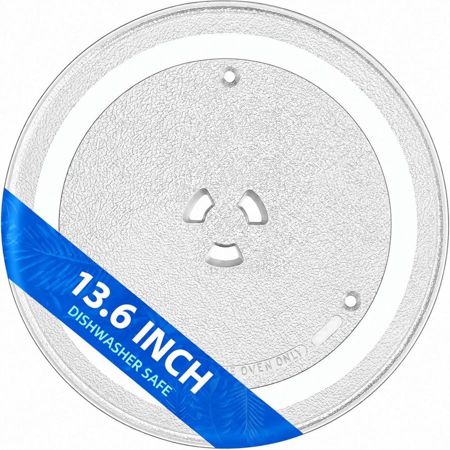 3-lug style microwave glass turntable plate, 345 mm