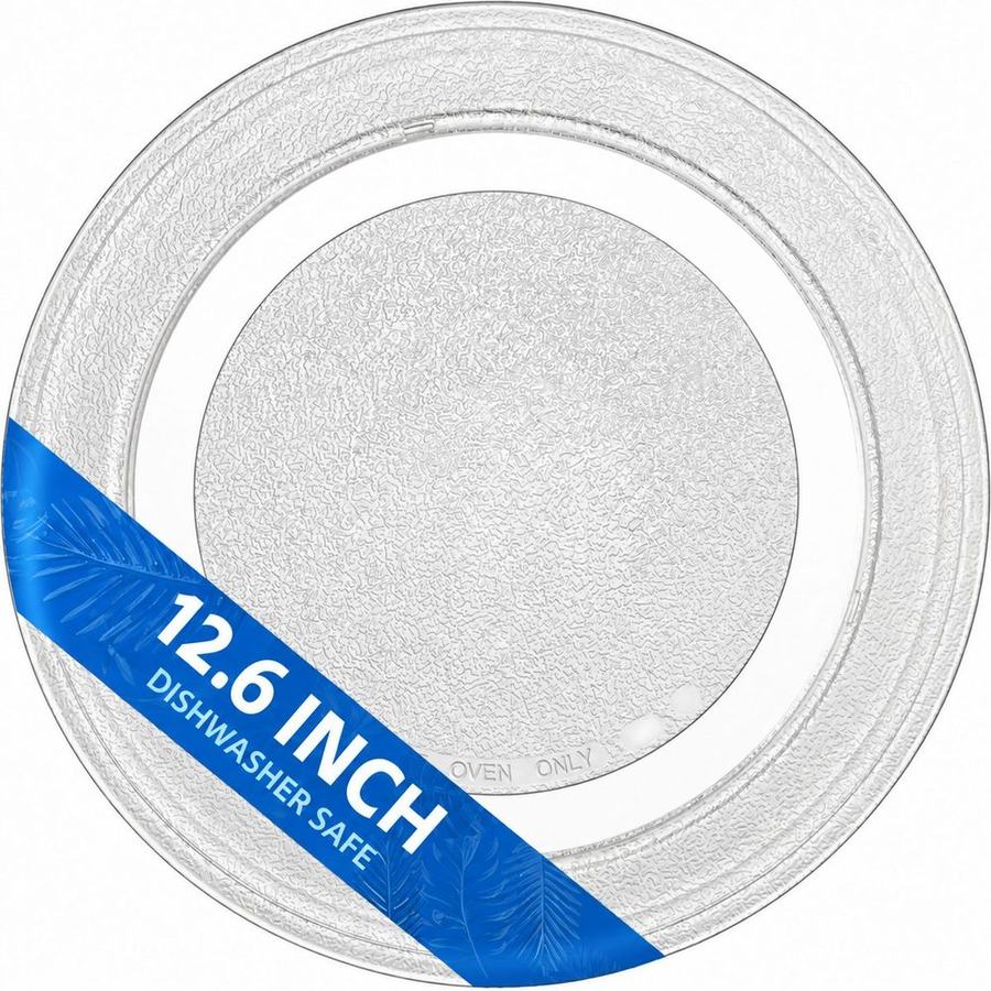 Flat bottom microwave glass turntable plate, 320 mm