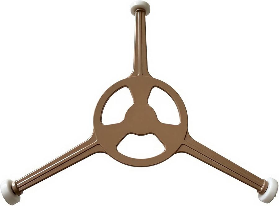 Three-wheel triangle roller support, 10 cm radius, factory photo