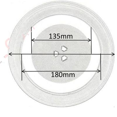 Dimension drawing of Y-Type Glass Turntable Ø 245 mm