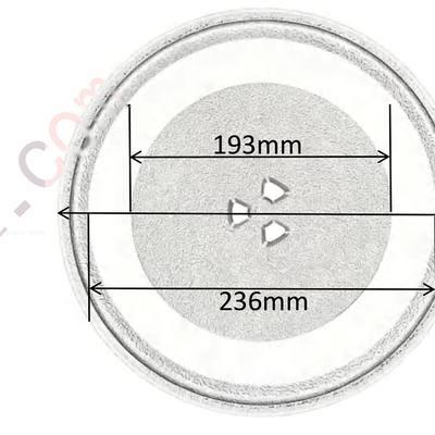 Dimension drawing of Y-Type Glass Turntable Ø 305 mm