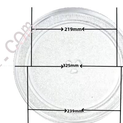 Dimension drawing of Y-Type Glass Turntable Ø 325 mm