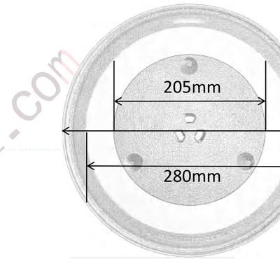Dimension drawing of Y-Type Glass Turntable Ø 340 mm