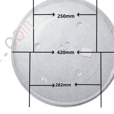 Dimension drawing of Y-Type Glass Turntable Ø 420 mm